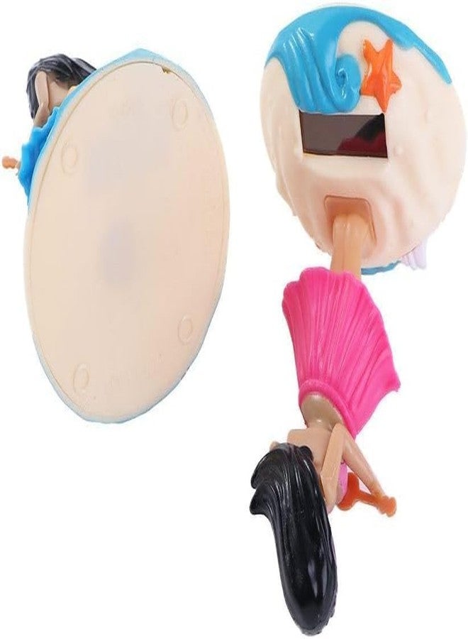 Bwexxt Pink Solar Powered Dancing Girl Swinging Hawaiian Girl Grass Skirt Swing Shaking Head Doll Car Dashboard Dancing Figure Solar Dancing Figurines Desktop Window Sun Catcher Car Dashboard Decor - Image 4